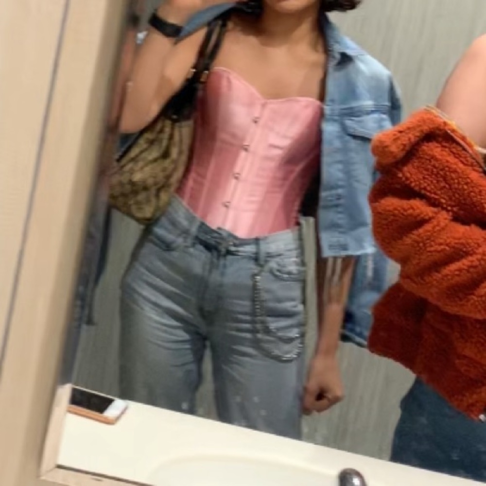 Pink corset top